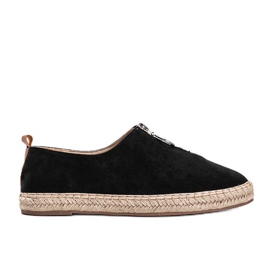 Espadrilles noires avec une fermeture éclair Jaiden le noir
