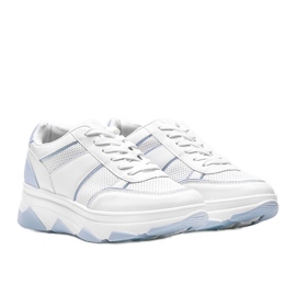 Baskets blanches et bleues Julissa
