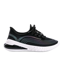 Sneakers slip-on noires à motif Delaney holographique