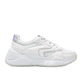 Baskets blanches épaisses avec détails Kenna métalliques