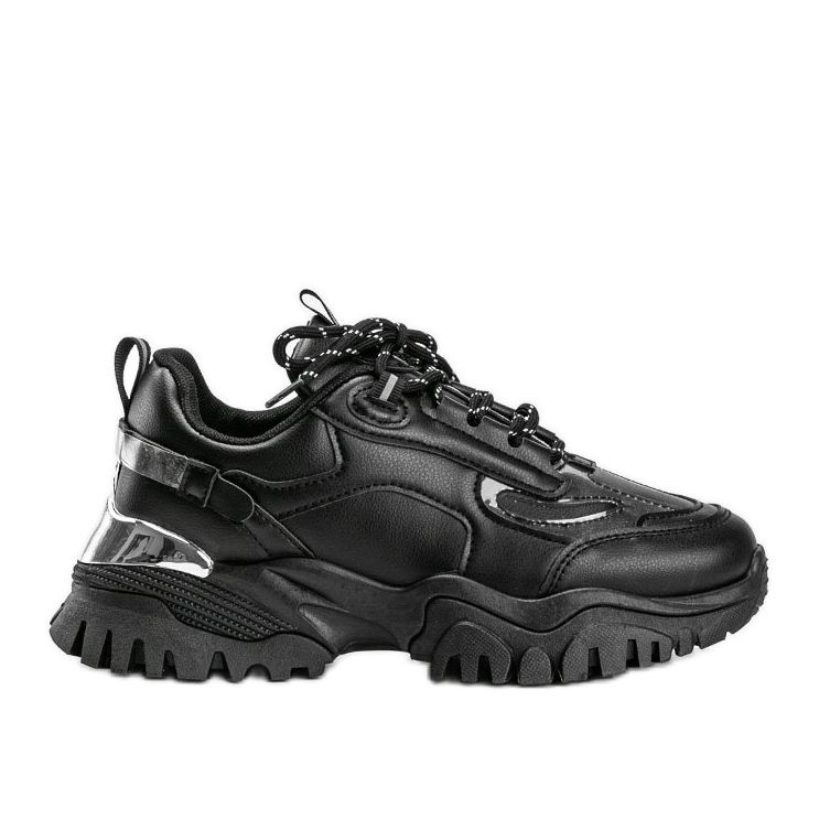 Baskets noires avec empiècements métalliques Ansley le noir