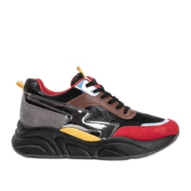 Baskets noires à motif peau de serpent Lindsay