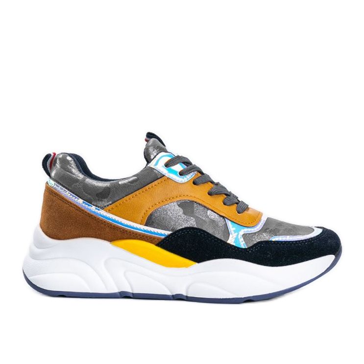 Baskets grises à motif camouflage Lindsay brun