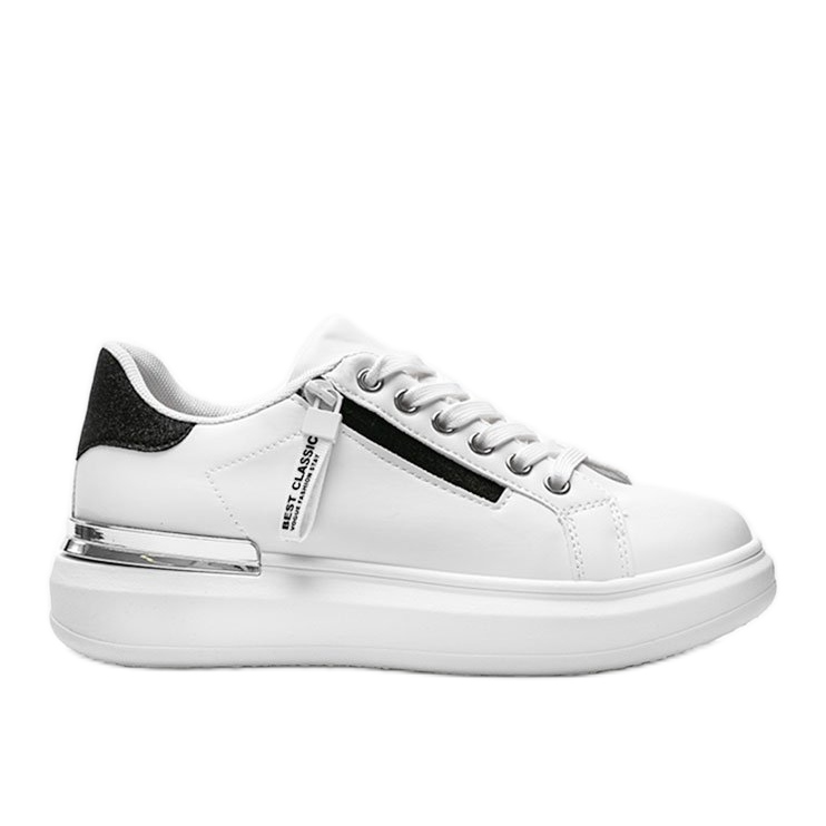 Baskets blanches avec un zip décoratif Kiana Baskets blanches avec un zip décoratif Kiana