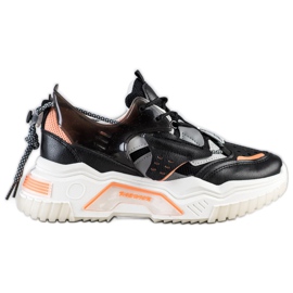 SHELOVET Baskets mode colorées le noir multicolore
