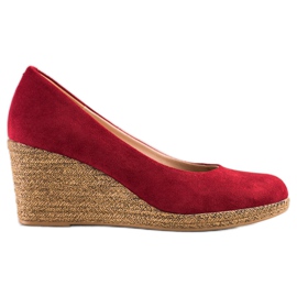 Escarpins en daim VINCEZA rouge