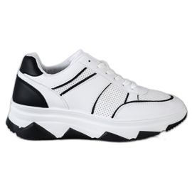 SHELOVET Chaussures de sport décontractées blanc noir