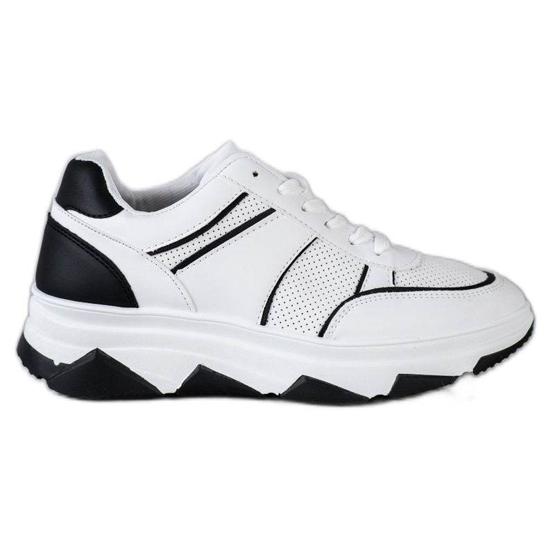 SHELOVET Chaussures de sport décontractées blanche le noir SHELOVET Chaussures de sport décontractées blanche le noir
