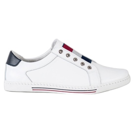 Filippo Chaussures de sport, baskets en cuir blanc