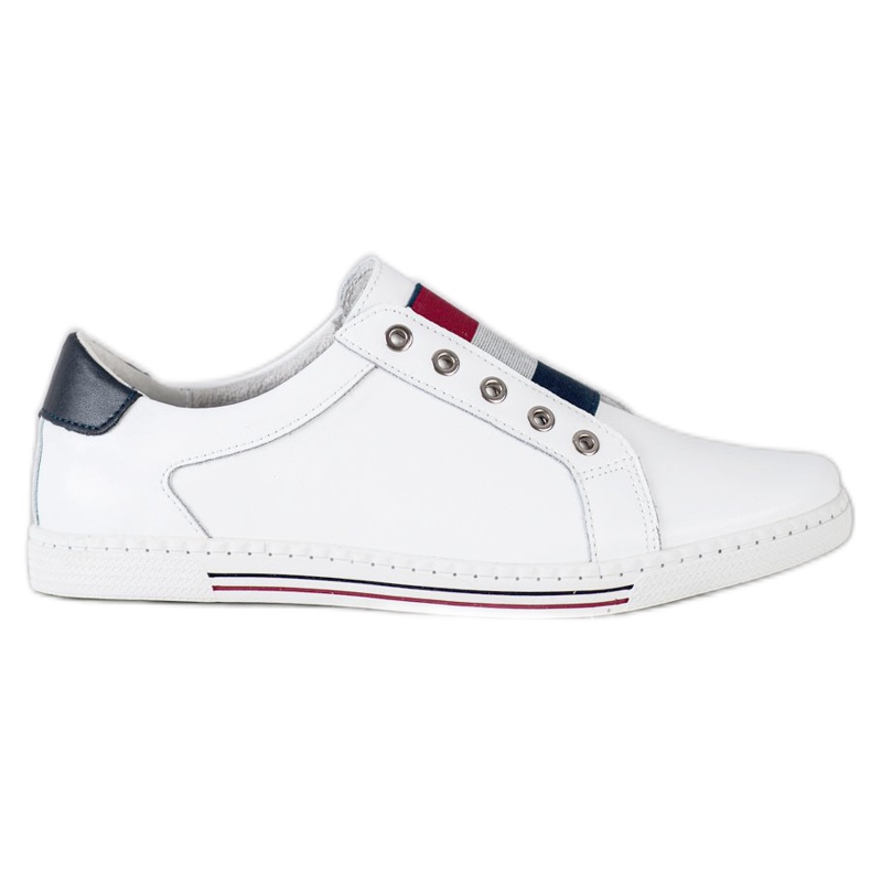 Filippo Chaussures de sport, baskets en cuir blanche