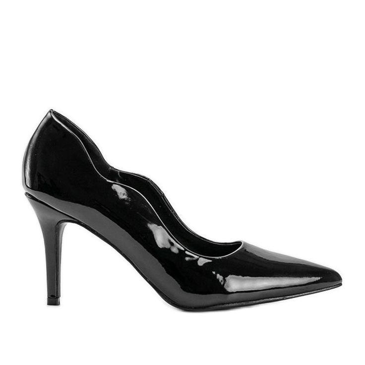 Escarpins laqués noirs sur talon Gina le noir Escarpins laqués noirs sur talon Gina le noir