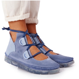 Boots cuir femme Maciejka Bleu 04457-06 multicolore