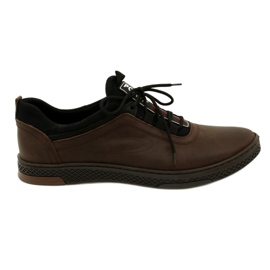 Polbut Chaussures décontractées en cuir pour hommes K24 marron brun Polbut Chaussures décontractées en cuir pour hommes K24 marron brun
