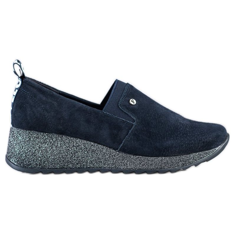 Filippo Chaussures de brocart en cuir bleu marin Filippo Chaussures de brocart en cuir bleu marin