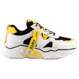 Weide Baskets à lacets à la mode blanc noir multicolore