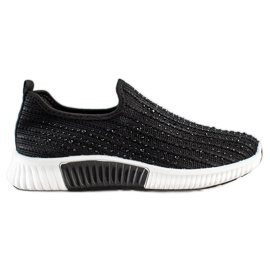 SHELOVET Slipons Avec Cristaux noir
