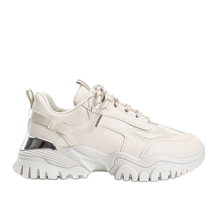 Baskets beiges avec empiècements métallisés Ansley Baskets beiges avec empiècements métallisés Ansley