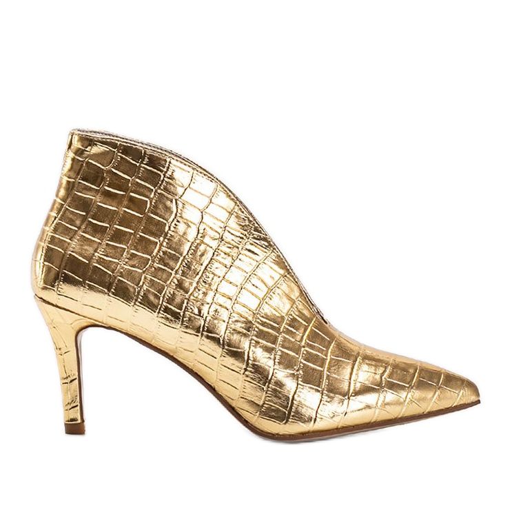 Bottines à enfiler dorées façon serpent d'Isabel d'or