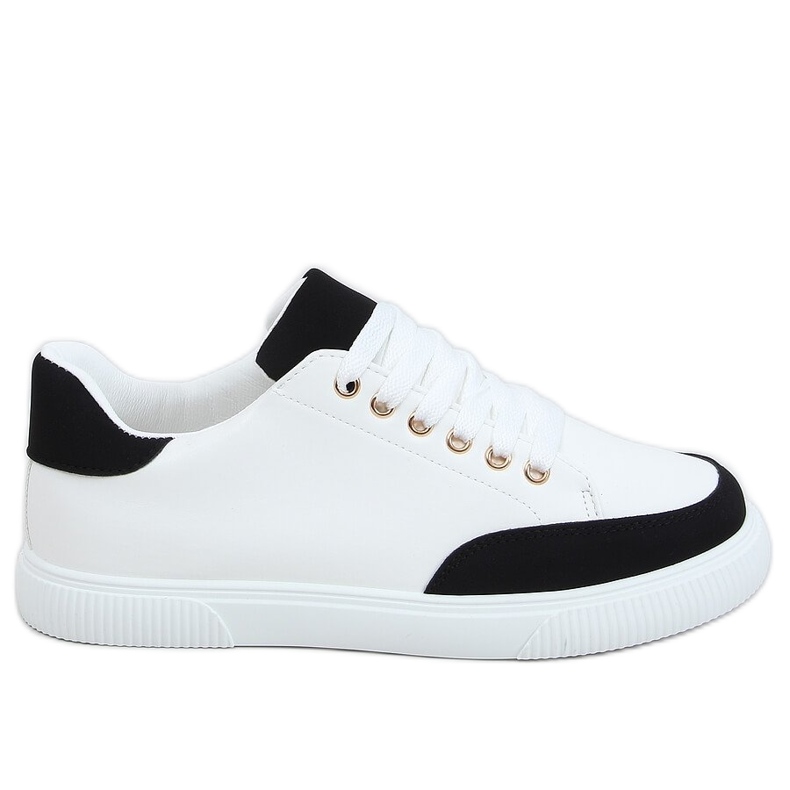 Baskets femme blanches 6110 Noir le noir