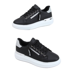 Baskets femme noires F006 Noir le noir