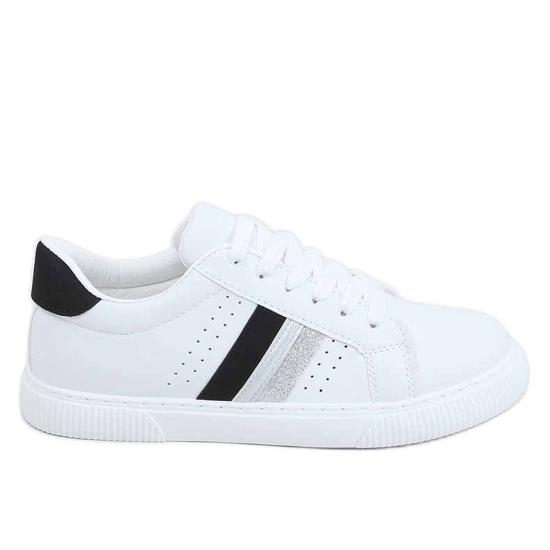 Baskets femme blanches 6111 Noir