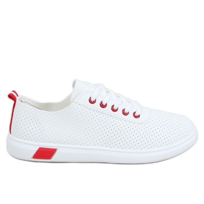 Baskets femme blanches et rouges LA42 Rouge Baskets femme blanches et rouges LA42 Rouge