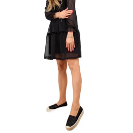 Espadrilles noires pour femmes A666-ESP-1 Noir le noir