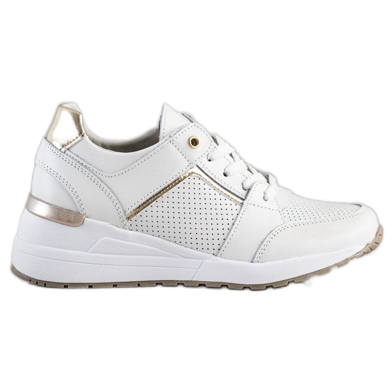 Filippo Chaussures de sport en cuir blanches