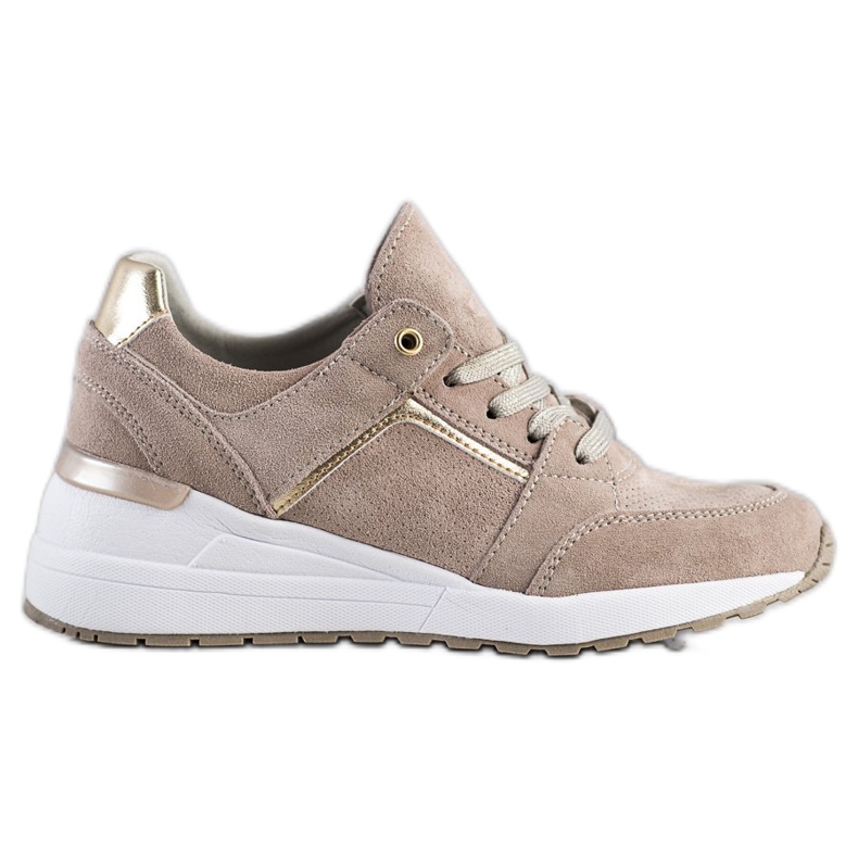 Filippo Chaussures de sport en cuir beiges
