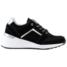 Filippo Chaussures de sport en cuir noir