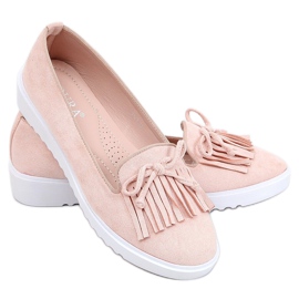 Mocassins à franges roses 6429 Rose