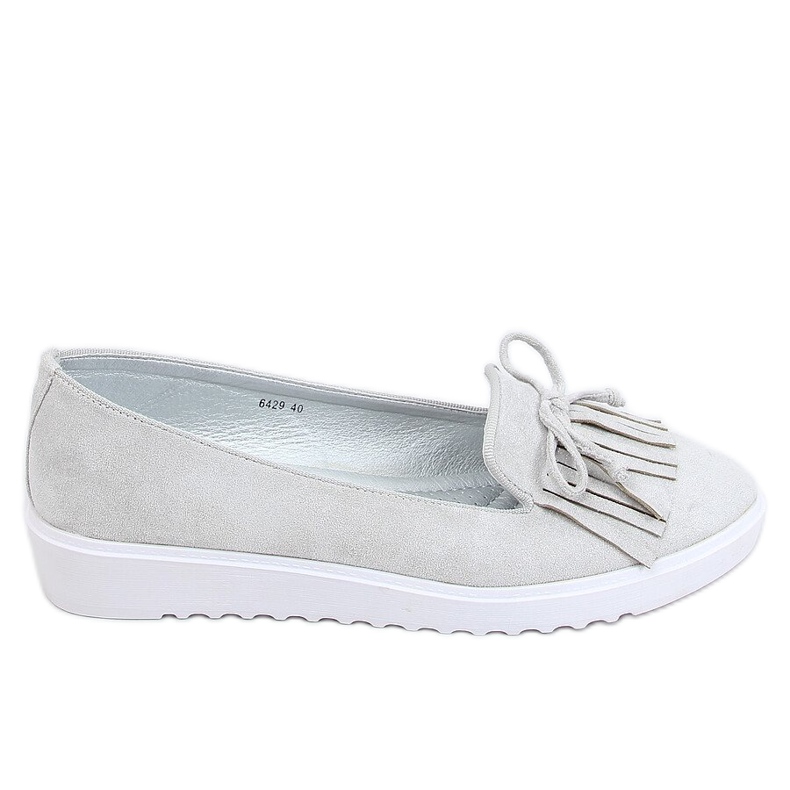 Mocassins gris à franges 6429 Gris Mocassins gris à franges 6429 Gris