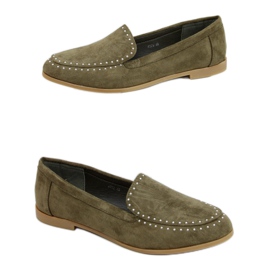Mocassins verts à clous 4322 Vert