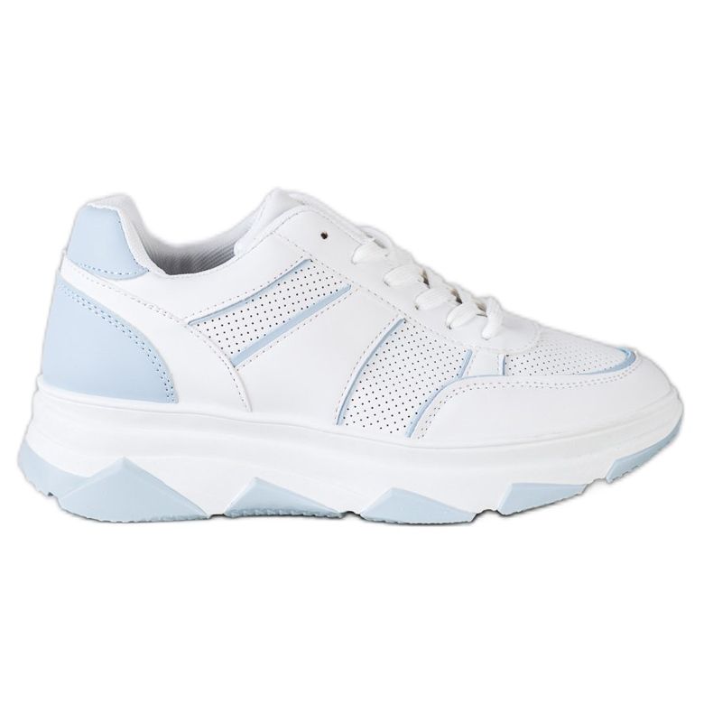 SHELOVET Chaussures de sport décontractées blanche bleu
