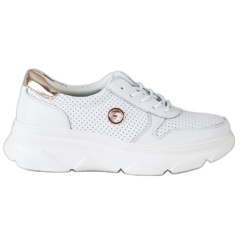 Filippo Baskets en cuir sur la plate-forme blanche