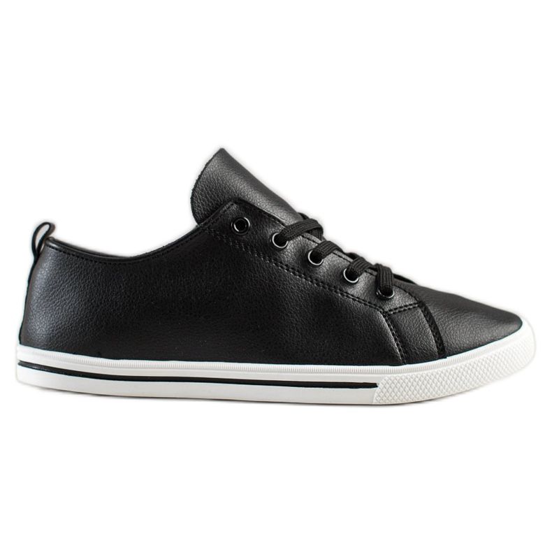 SHELOVET Baskets basses confortables le noir