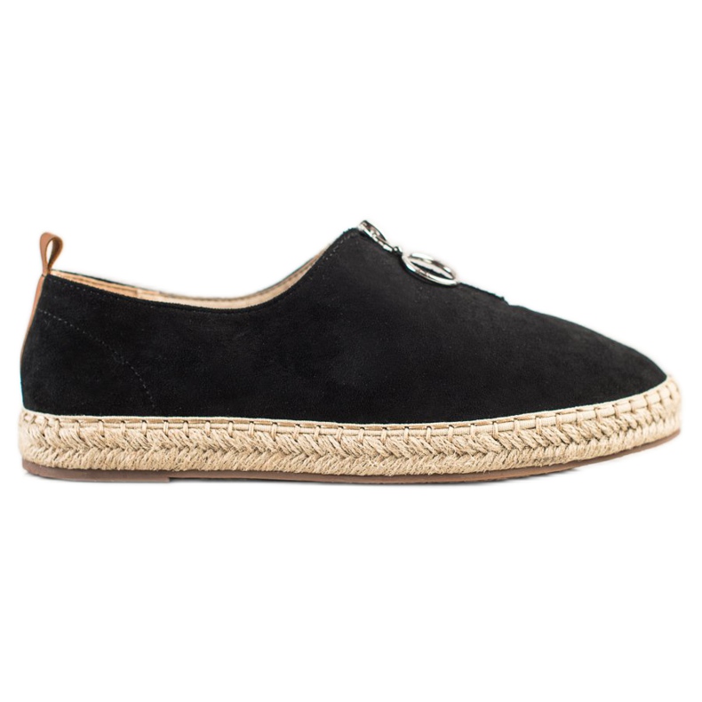 Cm Paris Espadrilles Noires Avec Fermeture Éclair beige le noir