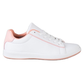 SHELOVET Baskets basses avec cuir écologique blanche