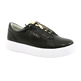 Filippo Baskets élégantes en cuir noir DP2041/21 BK Noir le noir Filippo Baskets élégantes en cuir noir DP2041/21 BK Noir le noir