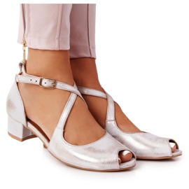 Sandales Talons Hauts Cuir Maciejka 04509-45 Beige-Or d'or Sandales Talons Hauts Cuir Maciejka 04509-45 Beige-Or d'or