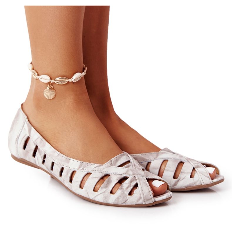 Ballerines Maciejka Cuir Beige-Gris 04506-04 Ballerines Maciejka Cuir Beige-Gris 04506-04