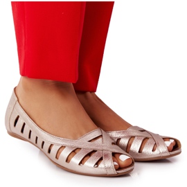 Ballerines Dorées Maciejka Cuir 04506-25