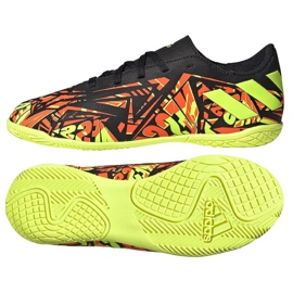 Chaussures de football Adidas Nemeziz Messi.4 In Jr FW7310 noir, jaune, orange orange Chaussures de football Adidas Nemeziz Messi.4 In Jr FW7310 noir, jaune, orange orange