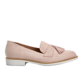 Chaussures en daim beige à franges Denisse