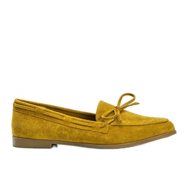 Mocassins moutarde en éco-suède Kierra jaune