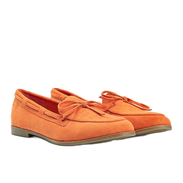 Mocassins orange en éco-suède Kierra Mocassins orange en éco-suède Kierra