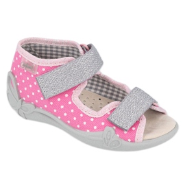 SANDALES FILLE PAPI BEFADO 342P016 rose argent