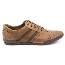 Polbut Chaussures décontractées pour hommes R3 Perforation Marron brun