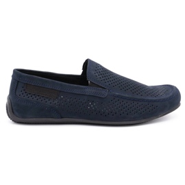 Polbut Mocassins homme cuir 2105P bleu marine