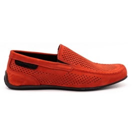 Polbut Mocassins homme cuir 2105P rouge